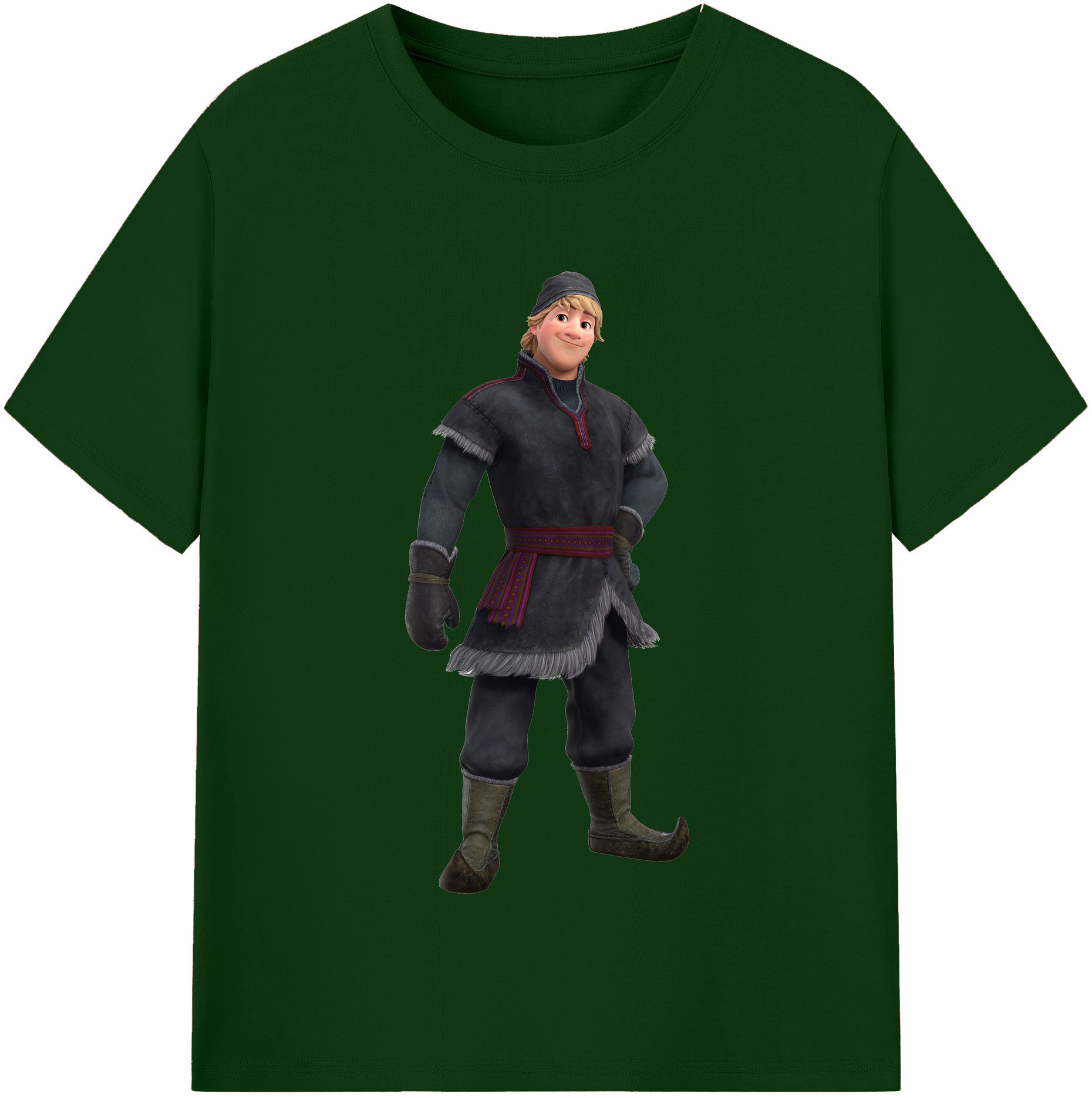 （画像用） アナと雪の女王 アンナ エルサ Frozen Anna Elsa 綿100％半袖Tシャツ（フロントプリント）